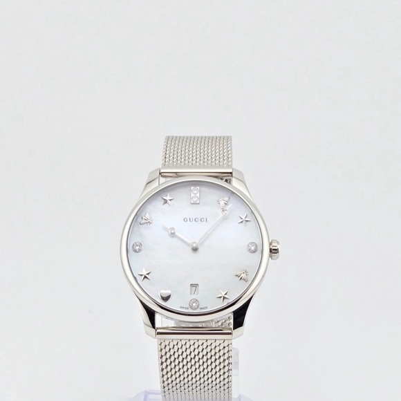 Gucci Accessories - Gucci G Timeless Diamond Mother of Pearl Watch
